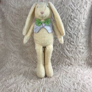 Plush Bunny with Green Bow Tie